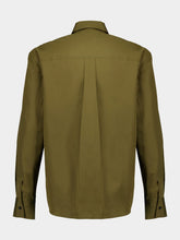 Ferragamo Olive Green Cotton Shirt