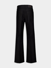Black Straight-Leg Cotton Trousers