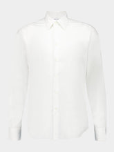 White Stretch Cotton Poplin Shirt