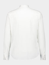 White Stretch Cotton Poplin Shirt