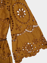 Zimmermann Tan Pop Embroidered Midi Dress