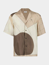 Ferragamo Parachute Printed Silk Bowling Shirt