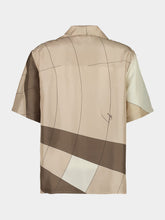 Ferragamo Parachute Printed Silk Bowling Shirt