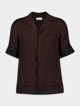 Espresso Silk Monogram Shirt