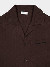 Ferragamo Espresso Silk Monogram Shirt