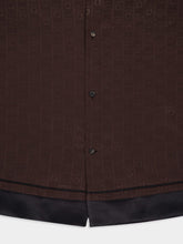 Ferragamo Espresso Silk Monogram Shirt