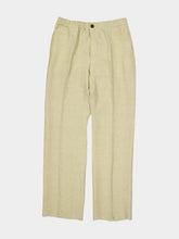 Ferragamo Stone Beige Linen Tailored Jogger Pants