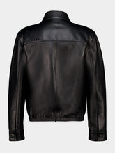 Ferragamo Black Deerskin Bomber Jacket