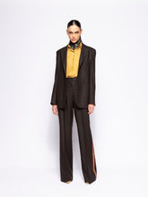 Torenia Coffee Bean Striped Pants with Side Detail