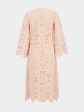 Zimmermann Cream Pink Ottie Lace Midi Dress