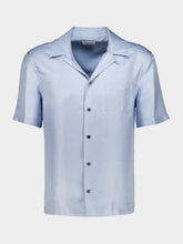 Ferragamo Light Denim Silk Monogram Shirt