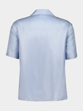 Ferragamo Light Denim Silk Monogram Shirt