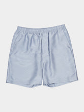 Ferragamo Light Denim Silk Monogram Bermuda Shorts