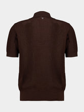 Ferragamo Espresso Brown Knitted Polo Shirt