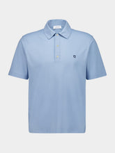 Ferragamo Blue Cotton Jersey Polo Shirt