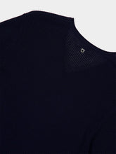 Ferragamo Navy Blue V-Neck Knit Sweater