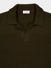 Ferragamo Olive Green Wool Polo Sweater