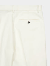 Ferragamo Ecru Tailored Cotton Cashmere Twill Trousers