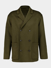 Ferragamo Olive Green Wool and Cashmere Blazer