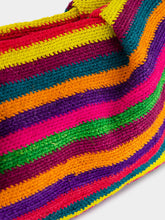 Sensi Studio Multicolour Striped Pouch Sisal Mini