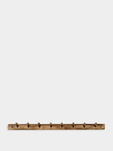 Madam Stoltz Wooden Coat Rack with 8 Hooks