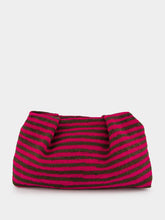 Sensi Studio Pink and Chocolate Sisal Medium Pouch