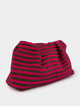 Sensi Studio Pink and Chocolate Sisal Medium Pouch