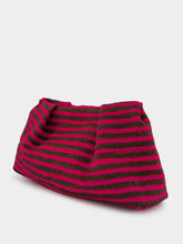 Sensi Studio Pink and Chocolate Sisal Medium Pouch