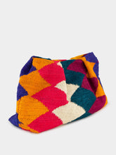 Sensi Studio Multicolour Pattern Sisal Medium Pouch
