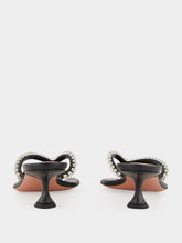 Amina Muaddi Black Gigi Thong Sandals with Crystals