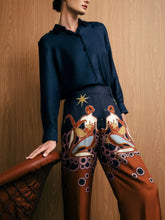 Paula Sonia Soulprint Printed Silk Twill Pants
