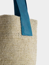 Sensi Studio El Viajero Mini Straw Turquoise Leather Bag