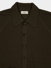 Piacenza 1733 Brown Virgin Wool Button-Up Overshirt