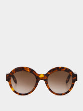 Emmanuelle Khanh Tortoise Round Sunglasses in Ecaille Bronze