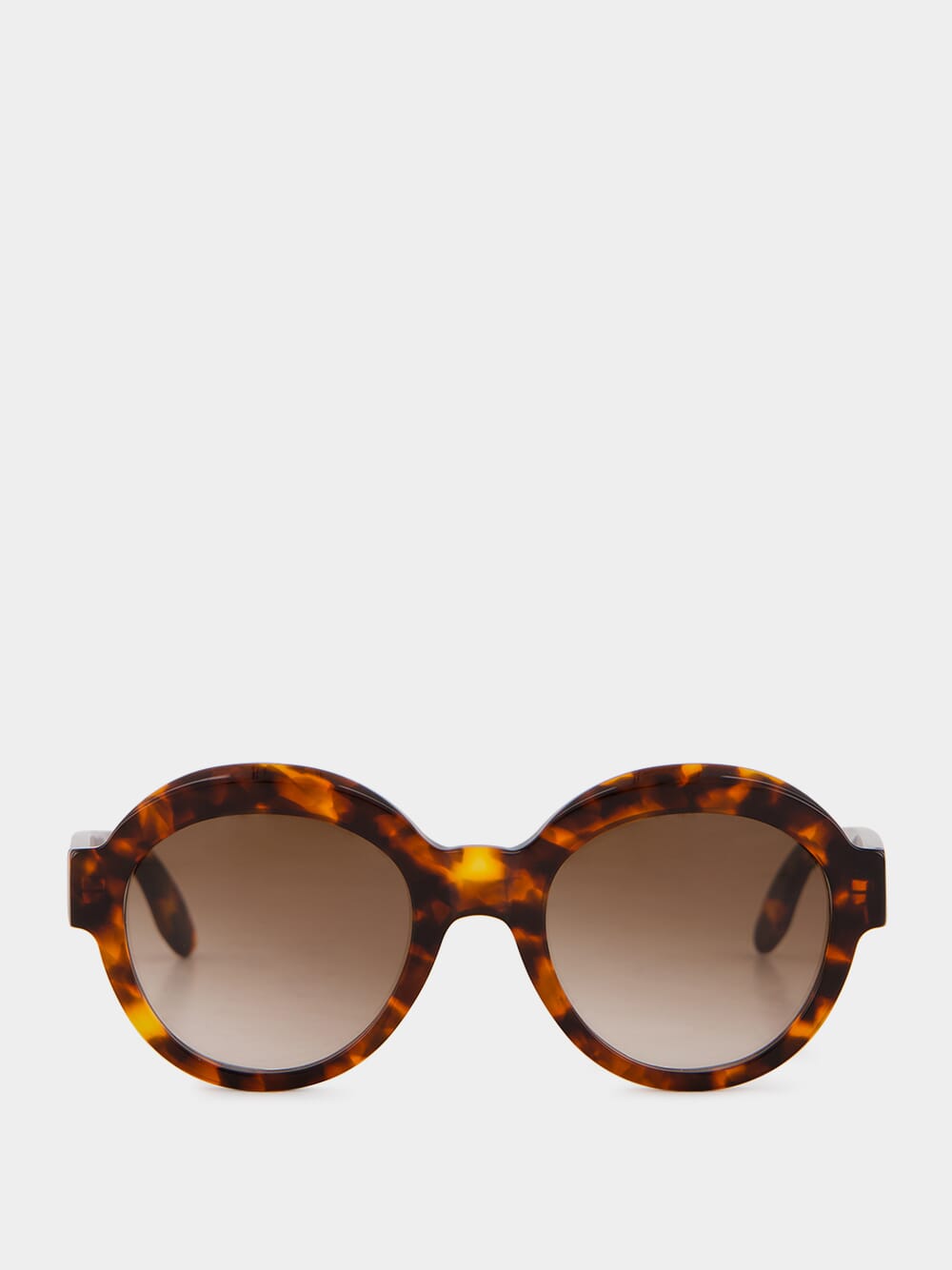 Emmanuelle Khanh Tortoise Round Sunglasses in Ecaille Bronze  display picture 1