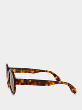 Emmanuelle Khanh Tortoise Round Sunglasses in Ecaille Bronze