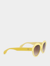 Emmanuelle Khanh Yellow Round Acetate Sunglasses
