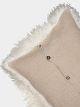 Maison de Vacances Tibetan Goat and Linen White Cushion