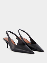 Amina Muaddi Black Anok Sling 55 in Nappa