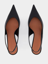 Amina Muaddi Black Anok Sling 55 in Nappa