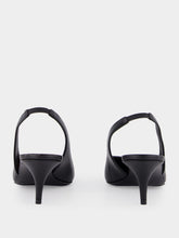 Amina Muaddi Black Anok Sling 55 in Nappa