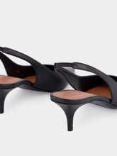 Amina Muaddi Black Anok Sling 55 in Nappa