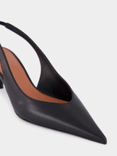 Amina Muaddi Black Anok Sling 55 in Nappa