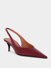 Amina Muaddi Wine Anok Sling 55 in Nappa