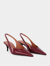 Amina Muaddi Wine Anok Sling 55 in Nappa