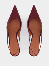 Amina Muaddi Wine Anok Sling 55 in Nappa