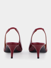 Amina Muaddi Wine Anok Sling 55 in Nappa