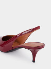 Amina Muaddi Wine Anok Sling 55 in Nappa