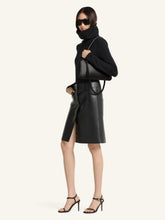 Courrèges Black Shadow Leather-Effect Shoulder Bag