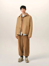 Ami Paris Mastic Beige Wool and Cashmere Jacket